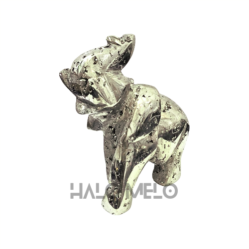 Peruvian Pyrite Elephant Carving #10