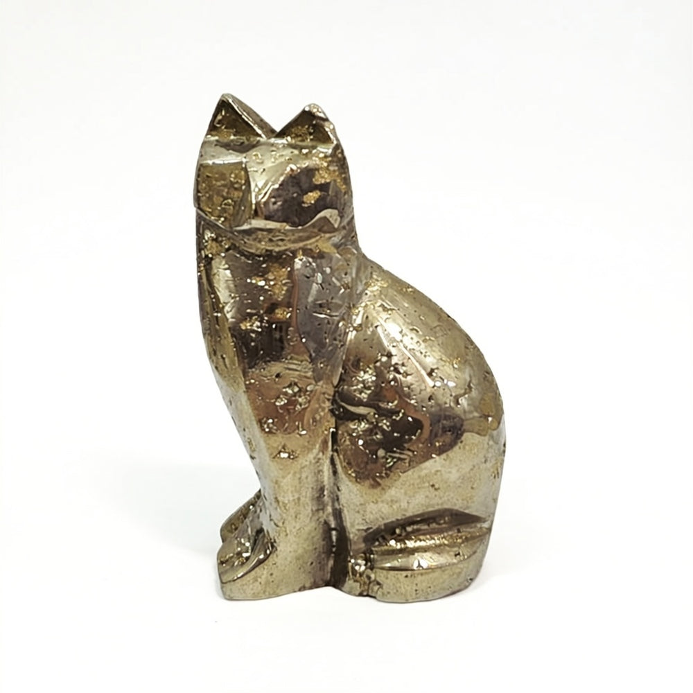Peruvian Pyrite Cat Carving #11