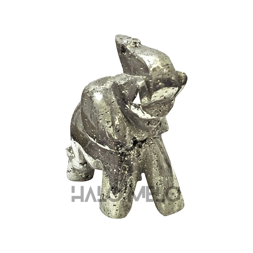 Peruvian Pyrite Elephant Carving #11