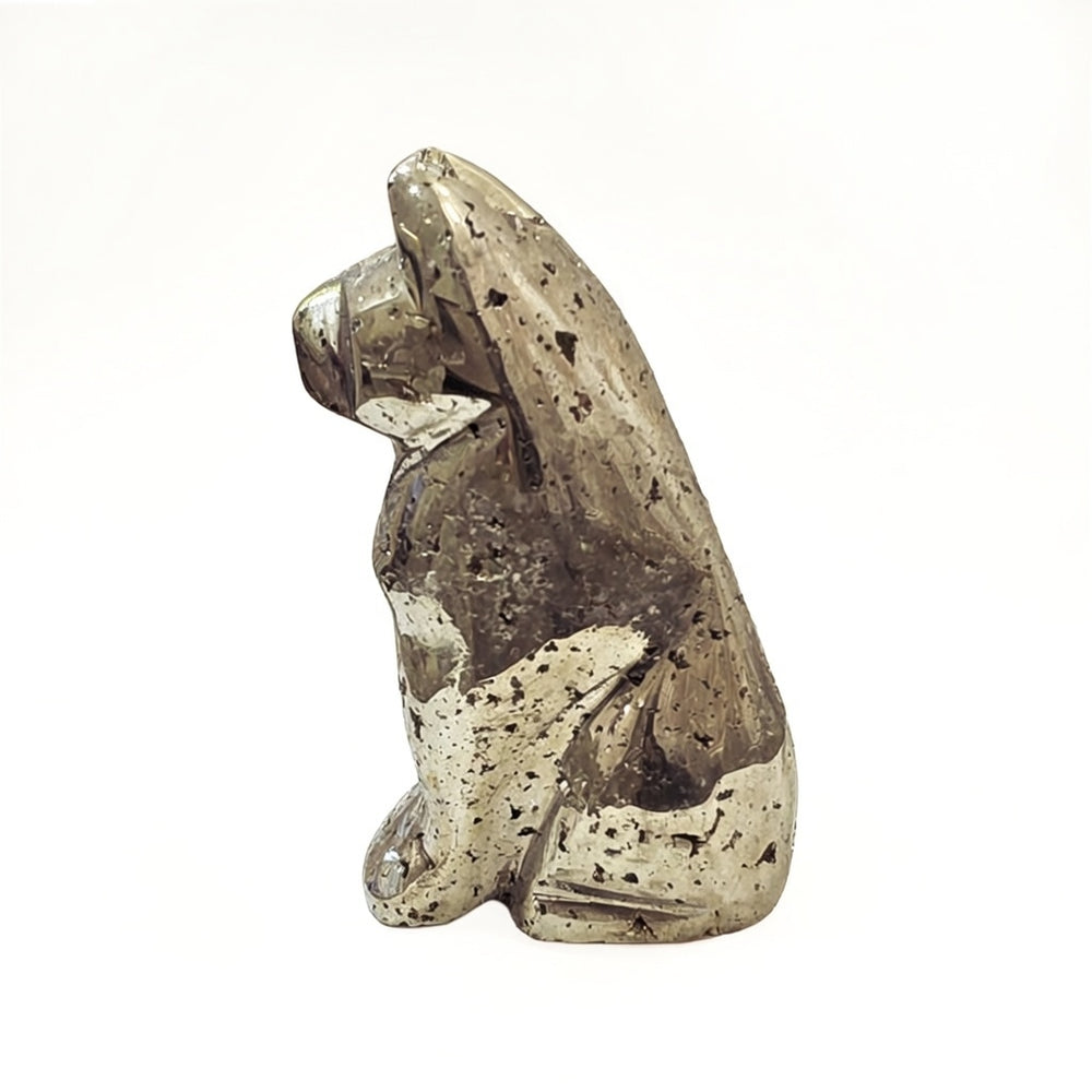 Peruvian Pyrite Cat Carving #14
