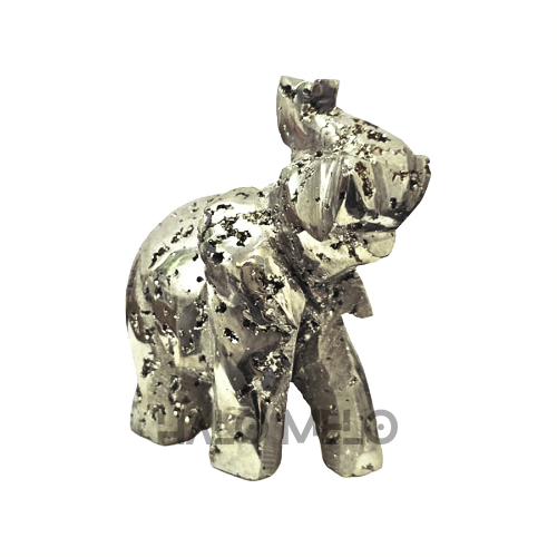 Peruvian Pyrite Elephant Carving #14
