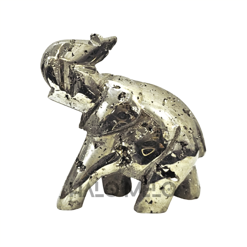 Peruvian Pyrite Elephant Carving #15