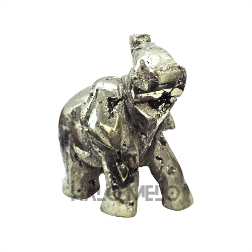 Peruvian Pyrite Elephant Carving #16