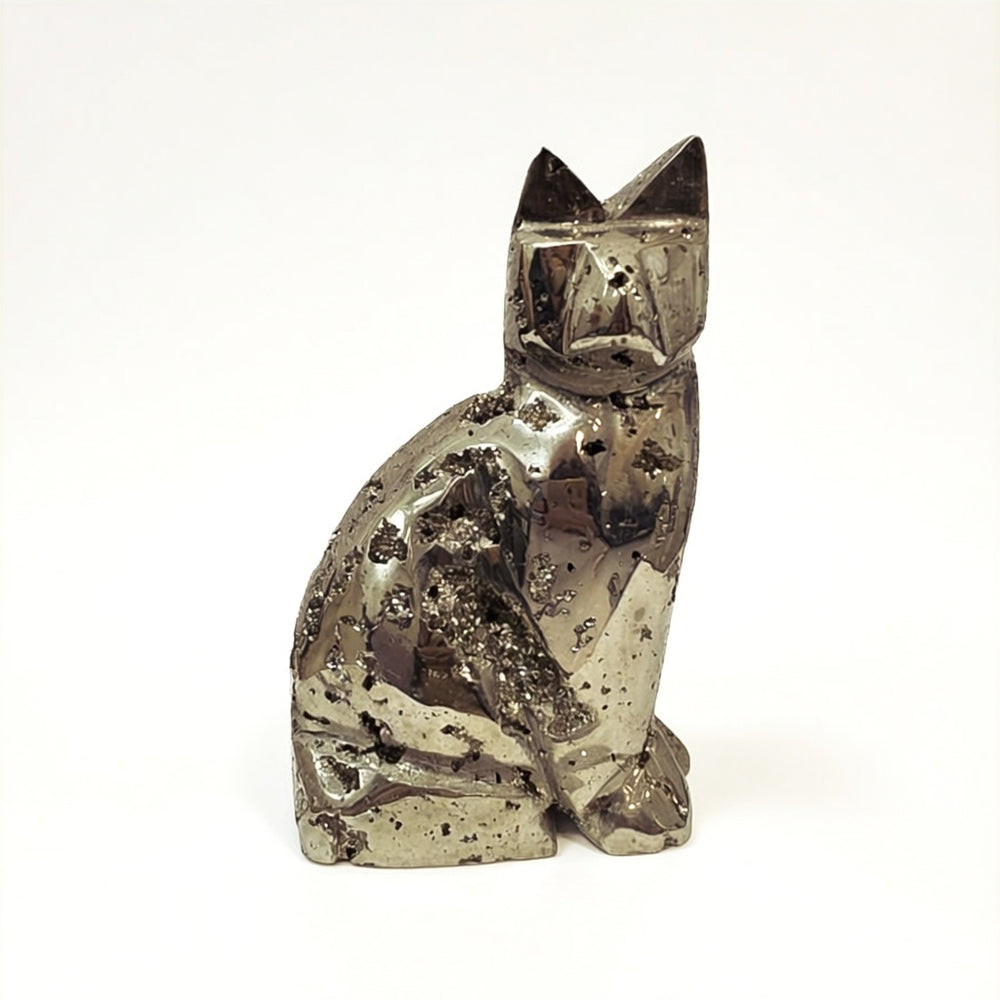 Peruvian Pyrite Cat Carving #17