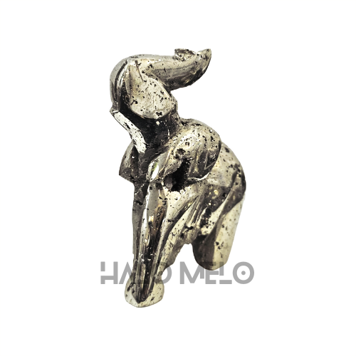 Peruvian Pyrite Elephant Carving #17