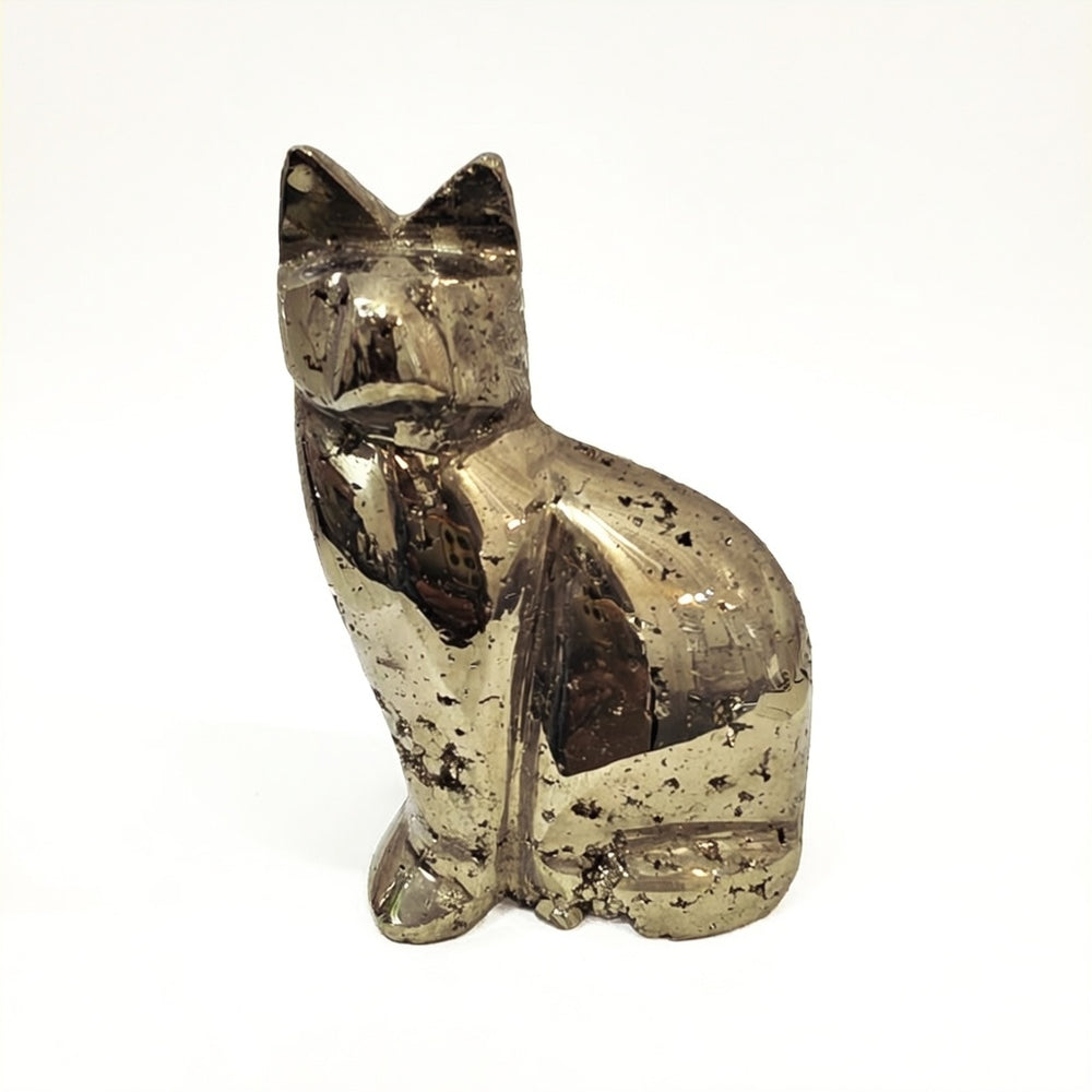 Peruvian Pyrite Cat Carving #18