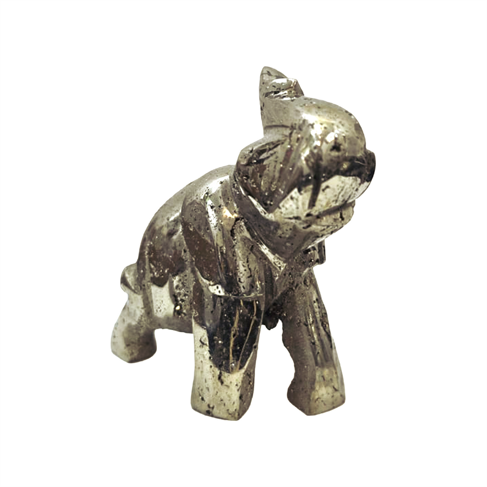 Peruvian Pyrite Elephant Carving #18