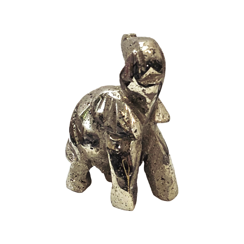Peruvian Pyrite Elephant Carving #19