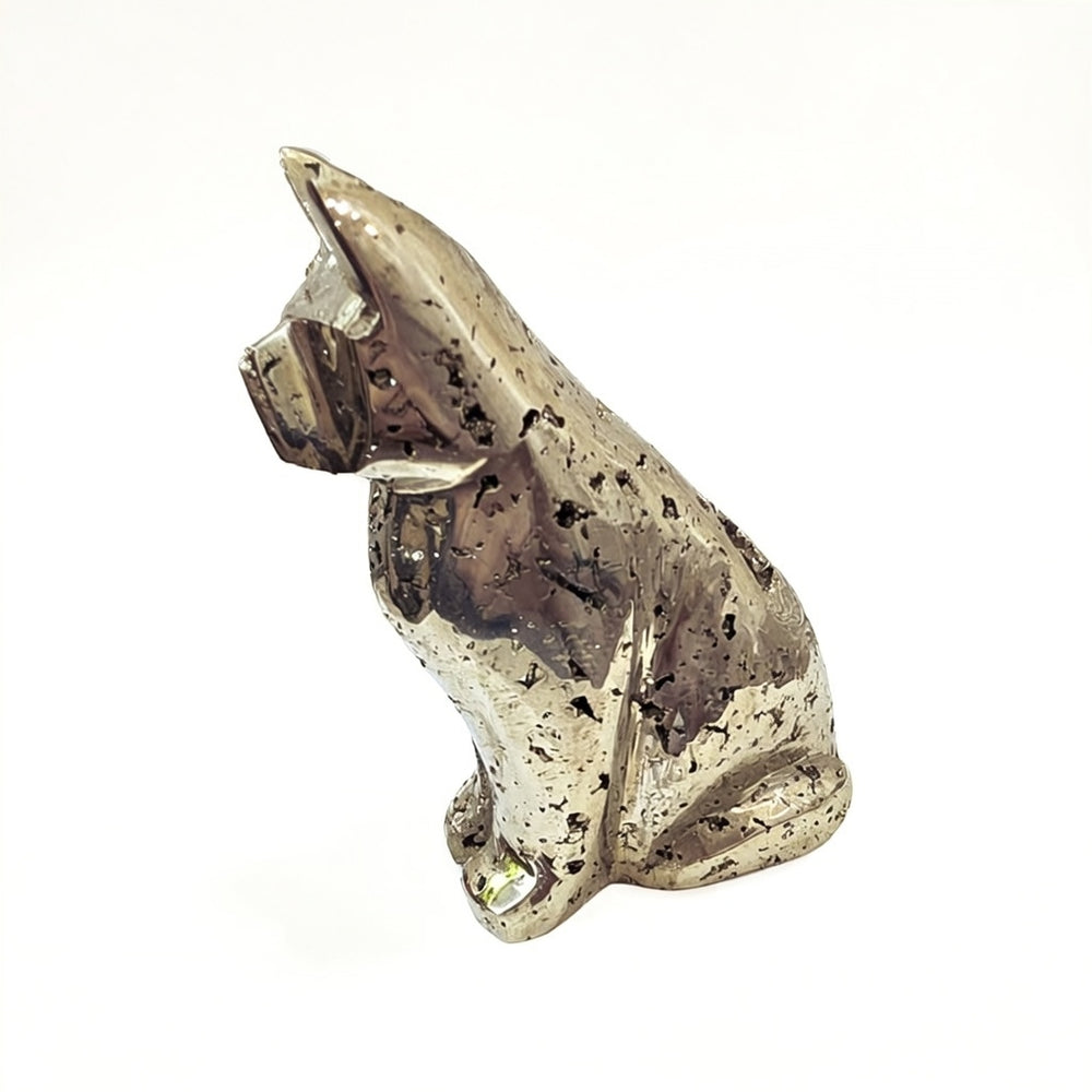 Peruvian Pyrite Cat Carving #19