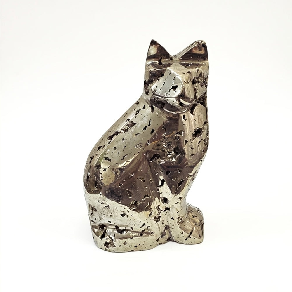Peruvian Pyrite Cat Carving #20