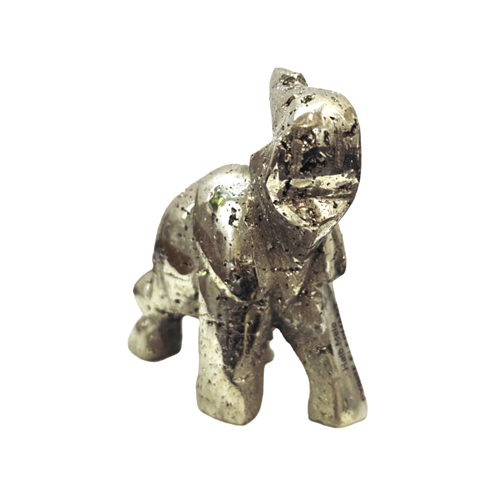 Peruvian Pyrite Elephant Carving #20
