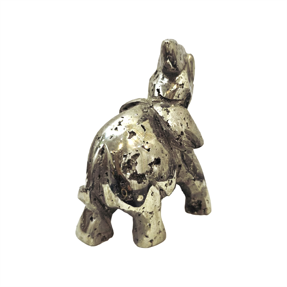 Peruvian Pyrite Elephant Carving #21
