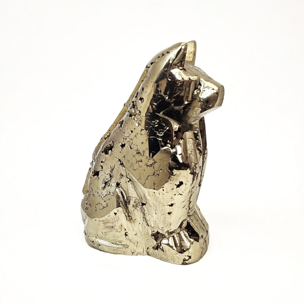 Peruvian Pyrite Cat Carving #21