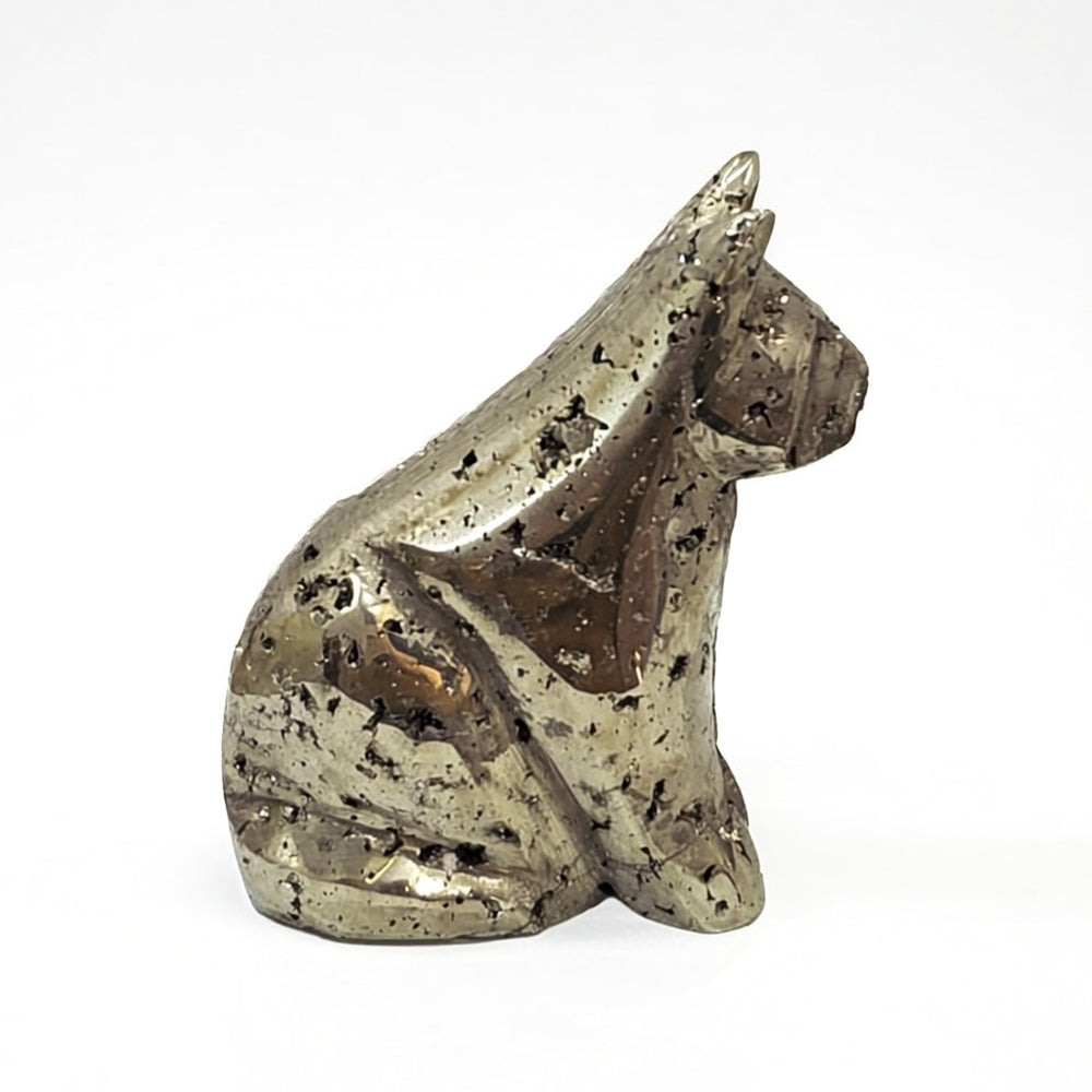 Peruvian Pyrite Cat Carving #22
