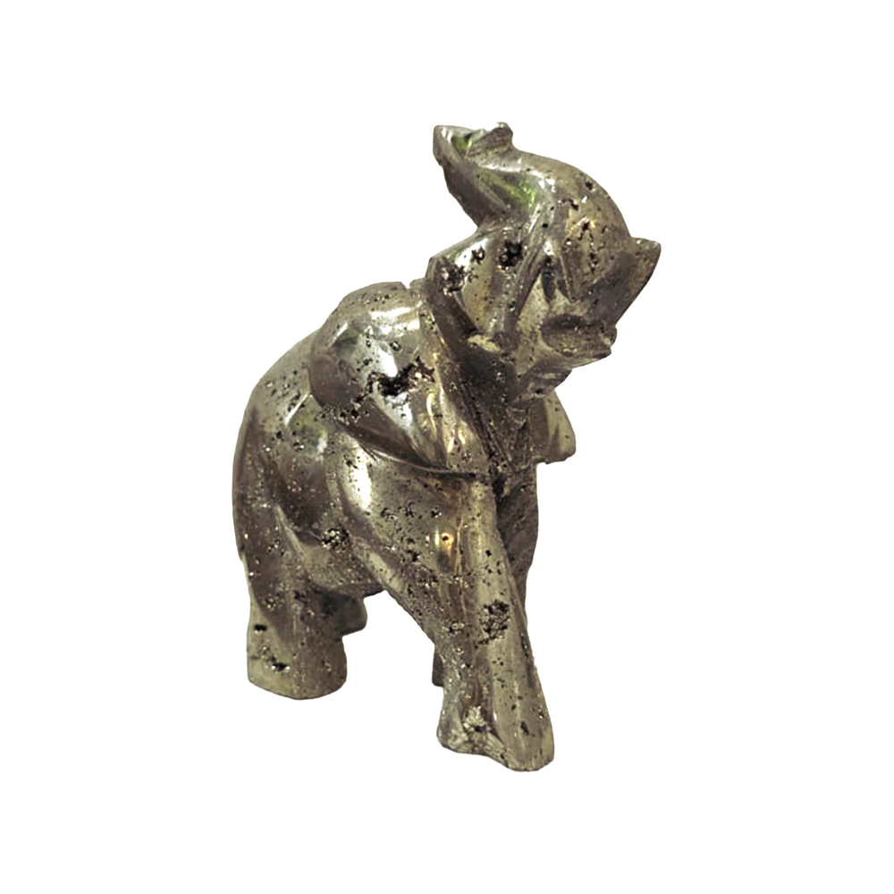Peruvian Pyrite Elephant Carving #23