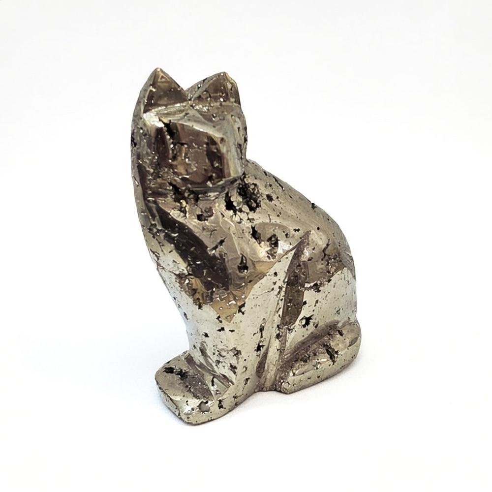 Peruvian Pyrite Cat Carving #23