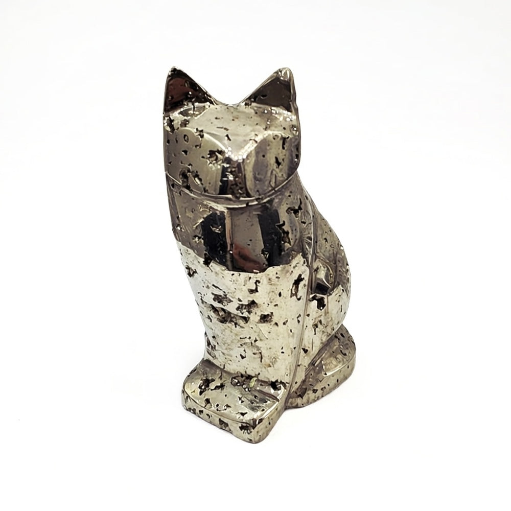 Peruvian Pyrite Cat Carving #24