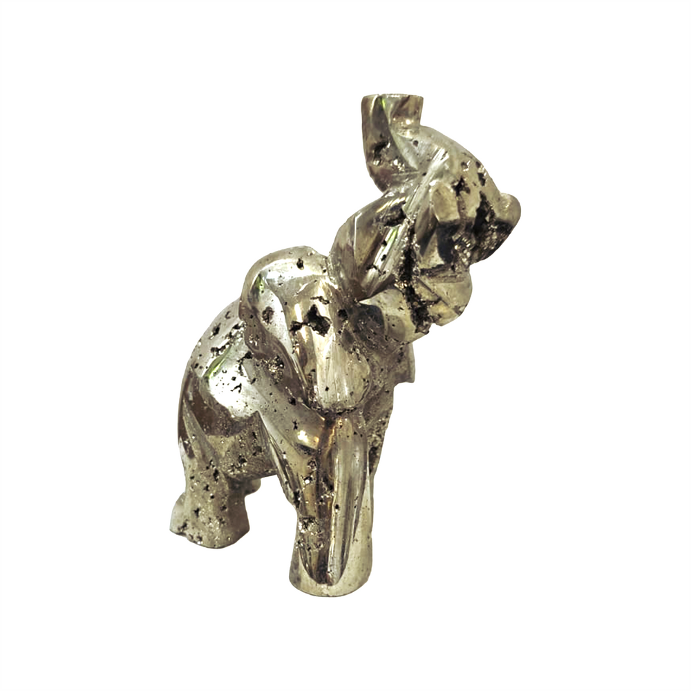 Peruvian Pyrite Elephant Carving #28