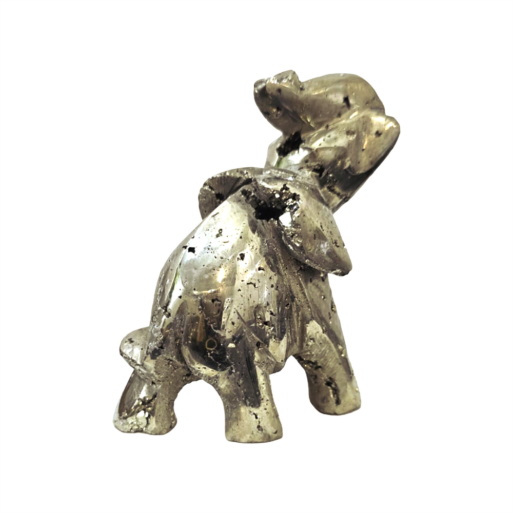 Peruvian Pyrite Elephant Carving #29