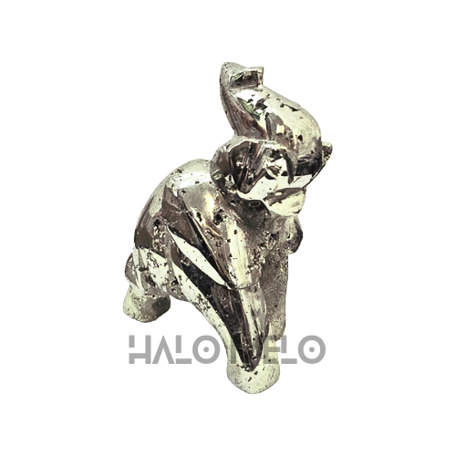 Peruvian Pyrite Elephant Carving #3