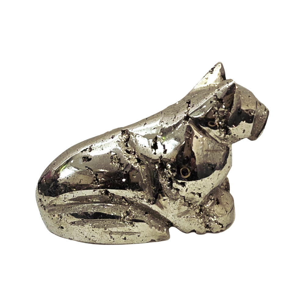 Peruvian Pyrite Cat Carving #32