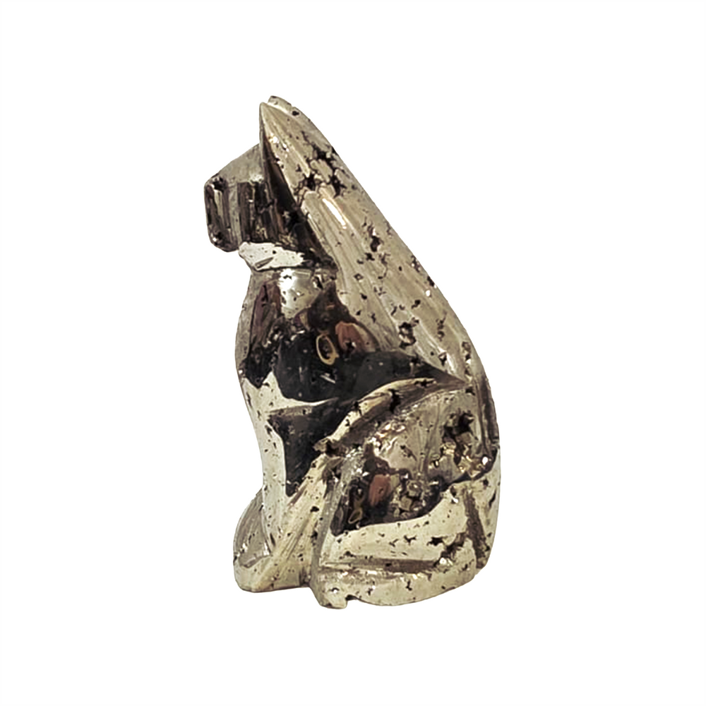 Peruvian Pyrite Cat Carving #34