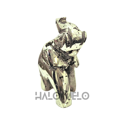 Peruvian Pyrite Elephant Carving #4