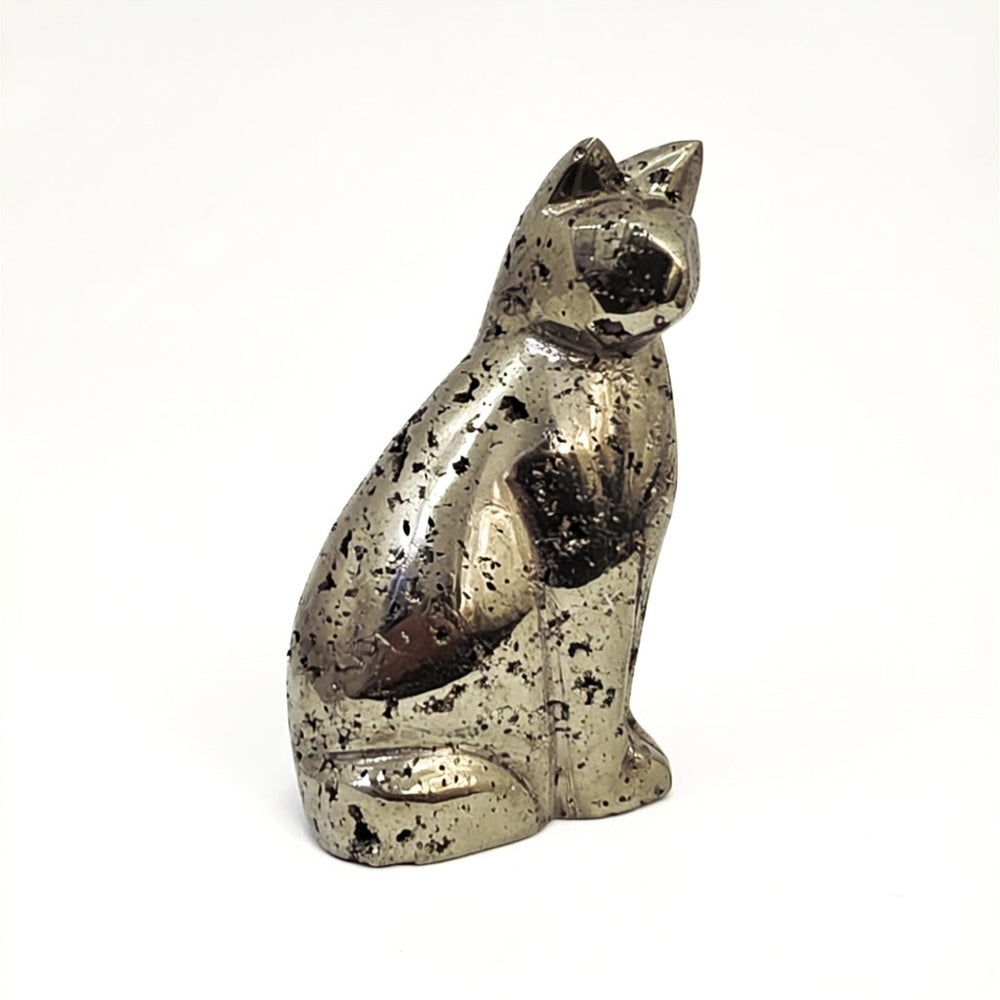 Peruvian Pyrite Cat Carving #5