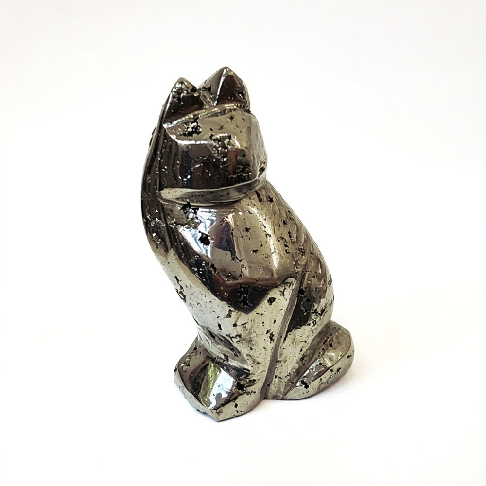 Peruvian Pyrite Cat Carving #6