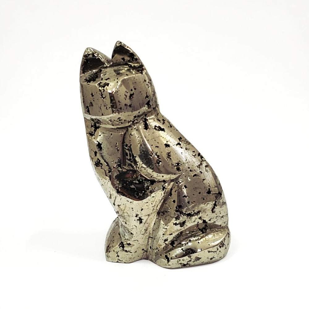 Peruvian Pyrite Cat Carving #7