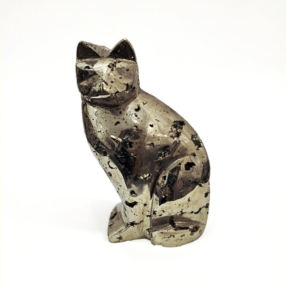Peruvian Pyrite Cat Carving #9