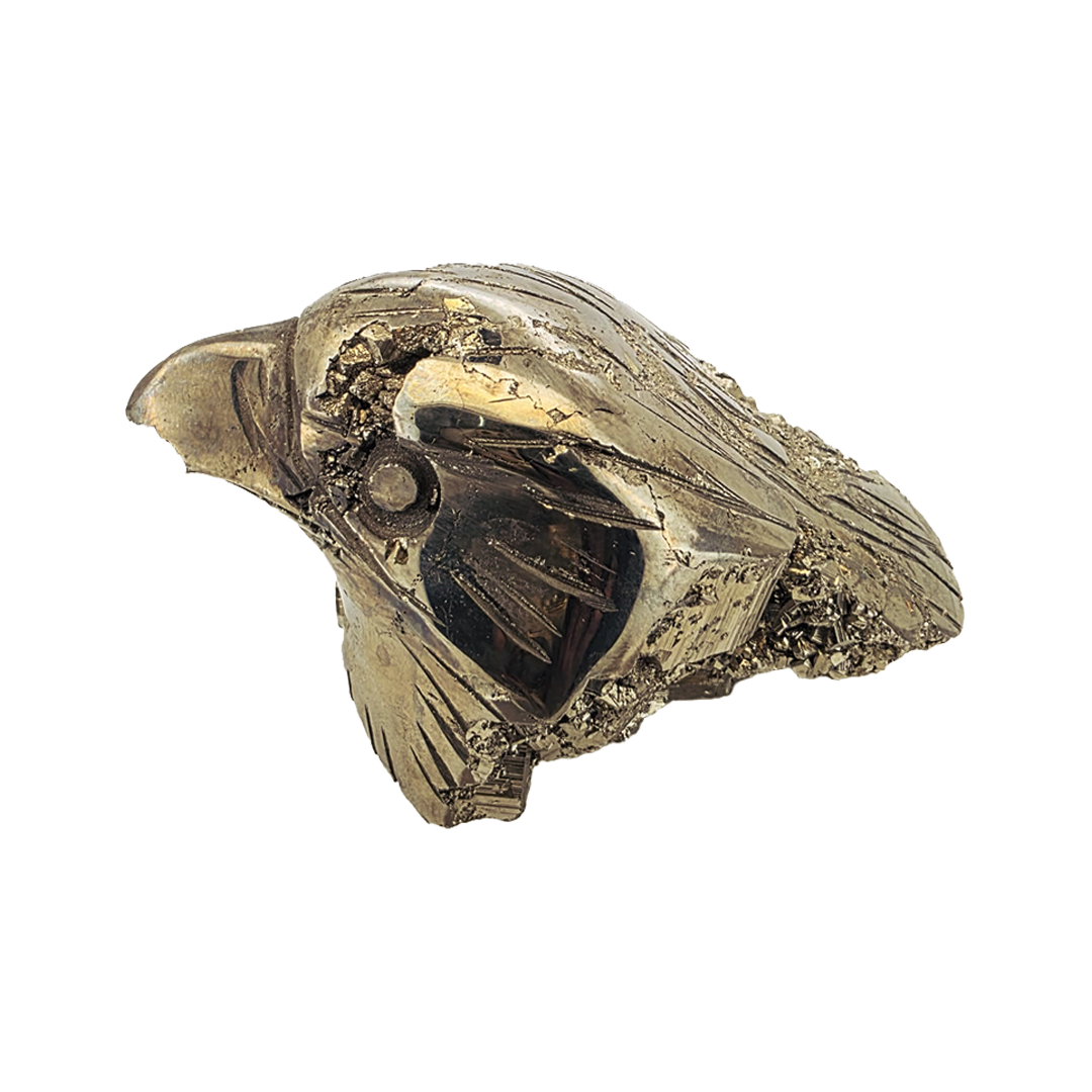 Peruvian Pyrite Eagle Head Carving #1
