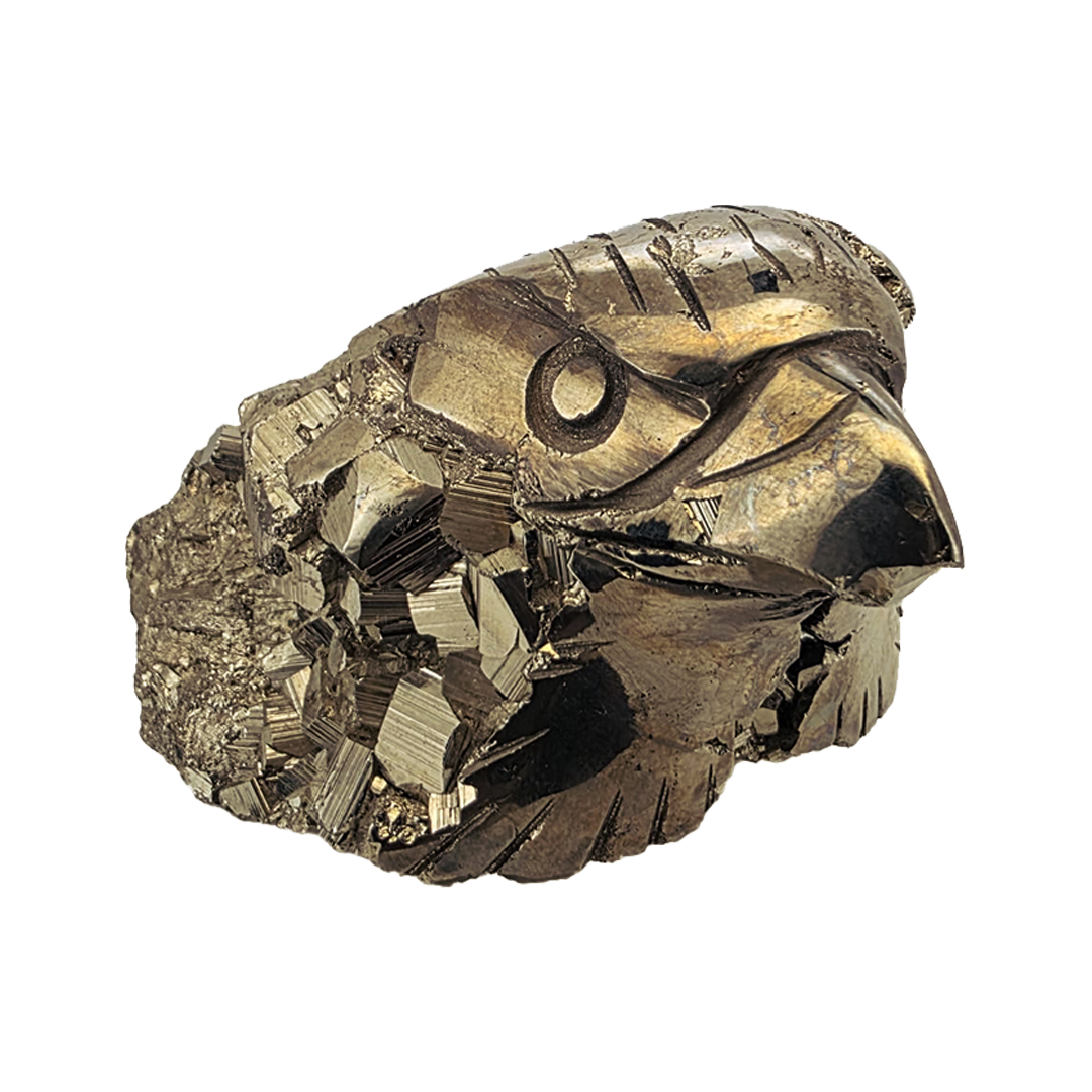 Peruvian Pyrite Eagle Head Carving #1