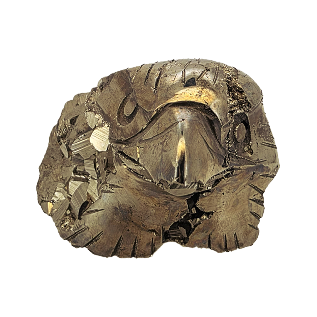 Peruvian Pyrite Eagle Head Carving #1