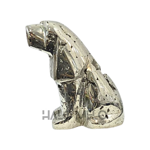 Peruvian Pyrite Dog Carving #13