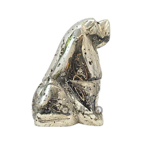 Peruvian Pyrite Dog Carving #19