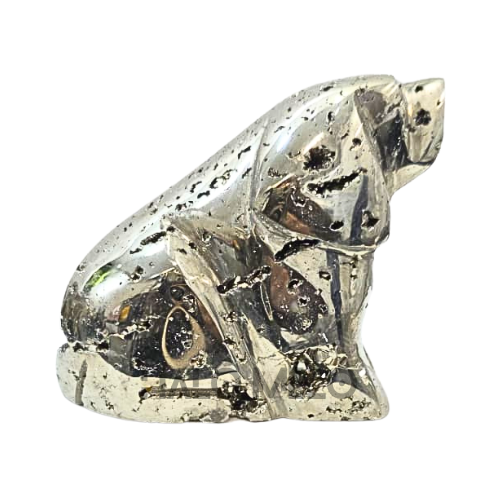 Peruvian Pyrite Dog Carving #22
