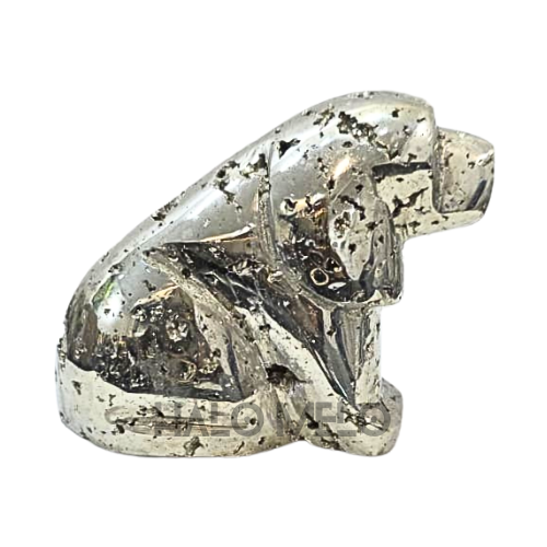 Peruvian Pyrite Dog Carving #26