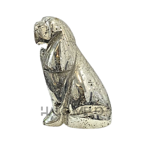Peruvian Pyrite Dog Carving #28
