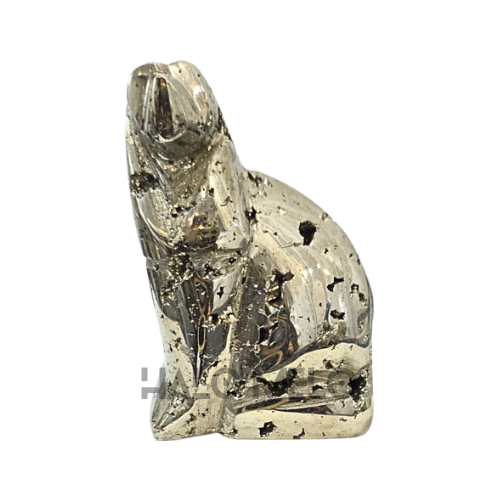 Peruvian Pyrite Dog Carving #33