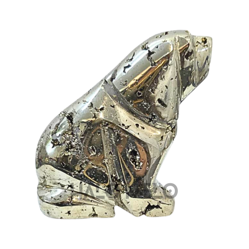 Peruvian Pyrite Dog Carving #35