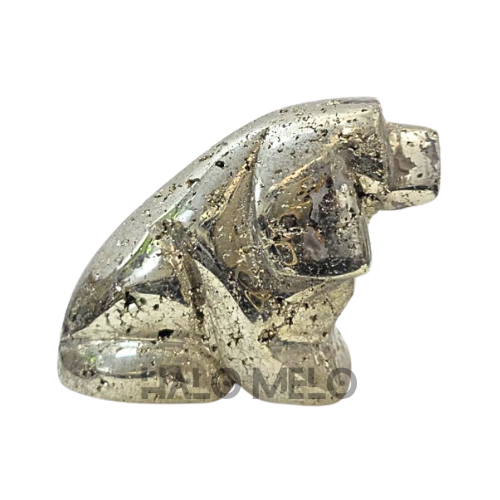 Peruvian Pyrite Dog Carving #39