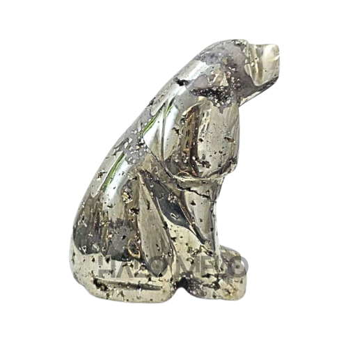 Peruvian Pyrite Dog Carving #40