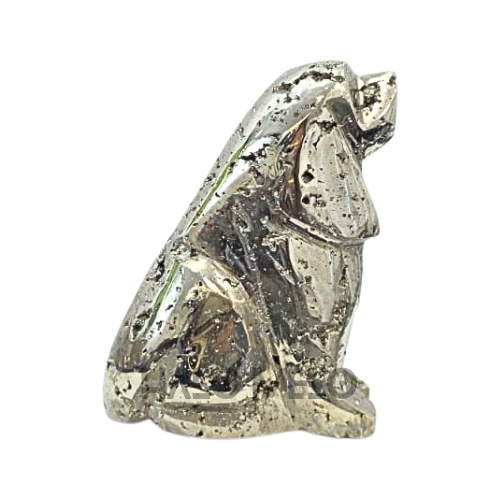 Peruvian Pyrite Dog Carving #42