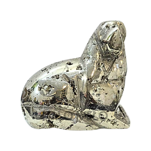 Peruvian Pyrite Dog Carving #6