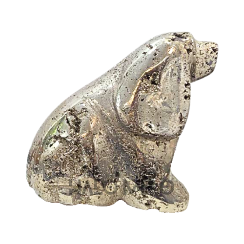 Peruvian Pyrite Dog Carving #45