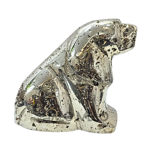 Peruvian Pyrite Dog Carving #9