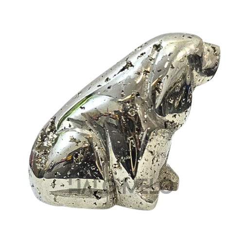 Peruvian Pyrite Dog Carving #10