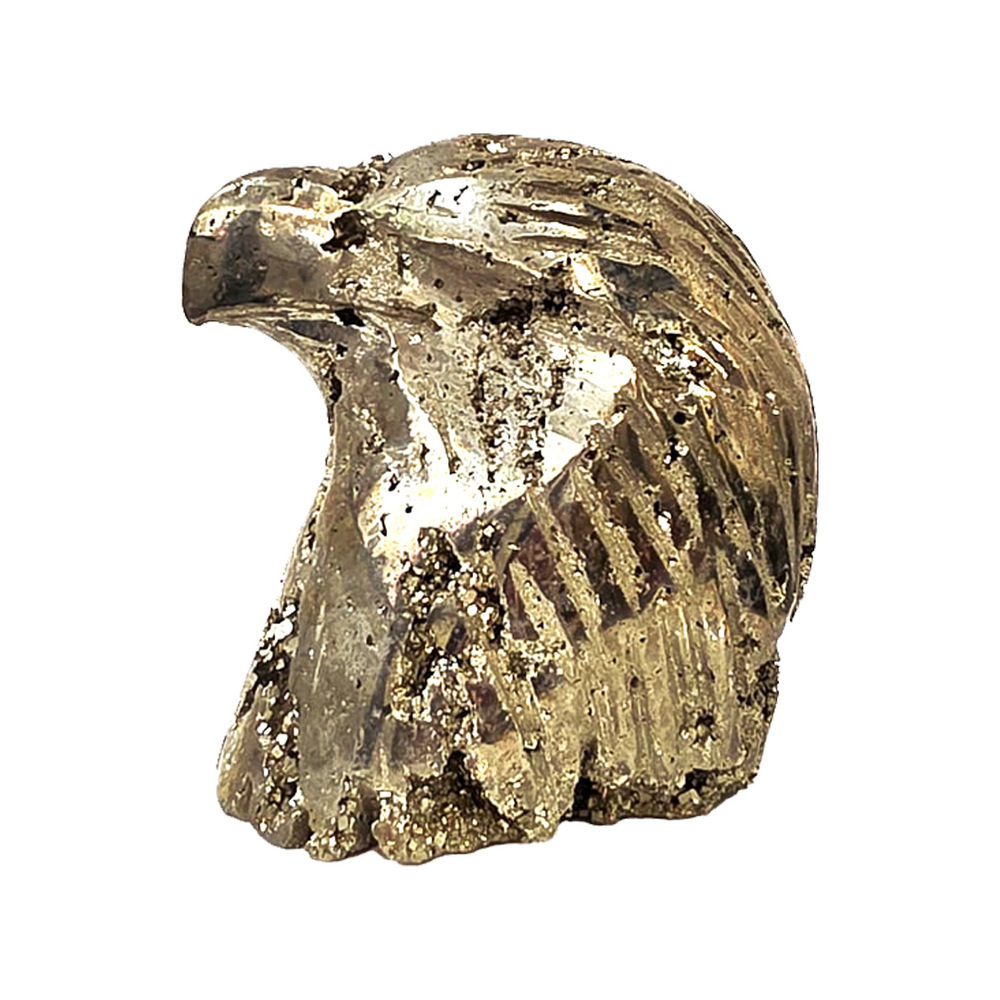 Peruvian Pyrite Eagle Head Carving #2