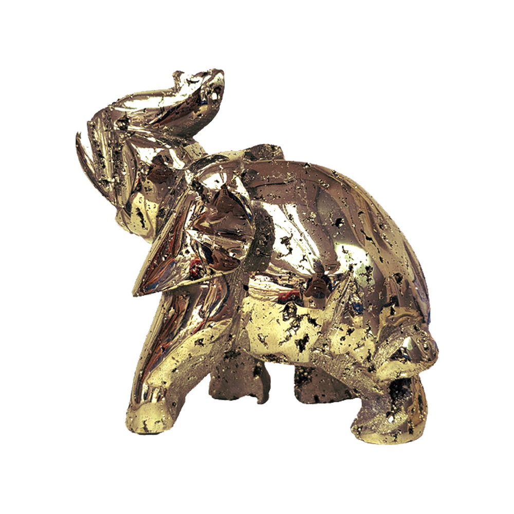Peruvian Pyrite Elephant Carving #1